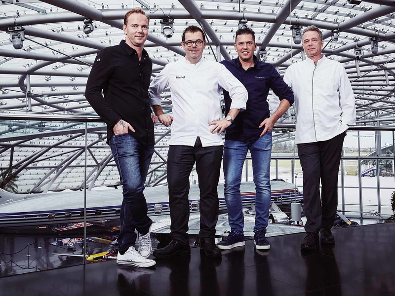 Thomas Groot, Michel van der Kroft, Jacob Jan Boerma und Jannis Brevet: Die Köche im November im Hangar-7.