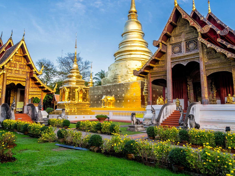 Imposante Architektur in Chiang Mai.