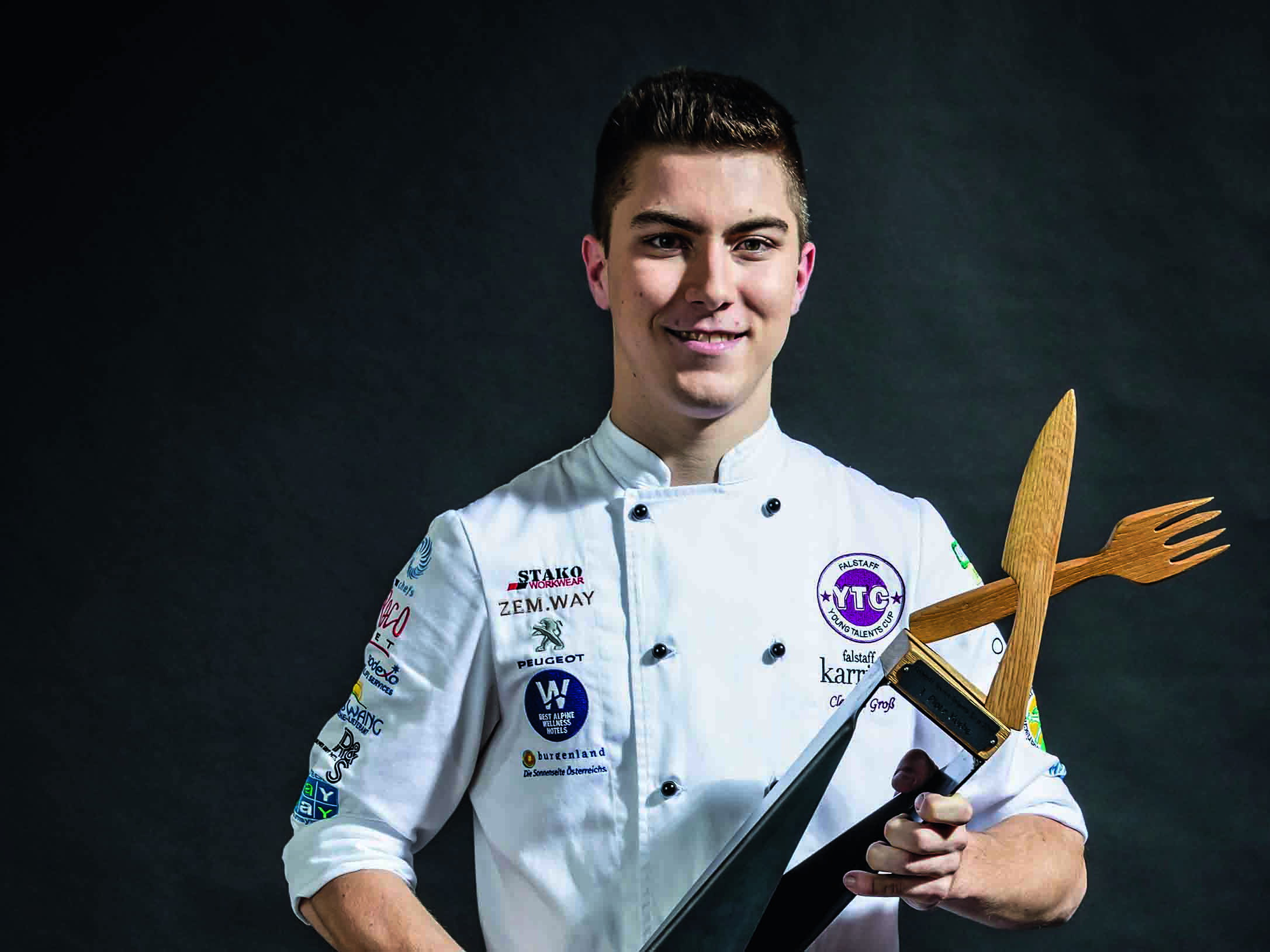 Clemens Groß, Sieger des Falstaff Young Talents Cup 2018 im Bereich Küche.