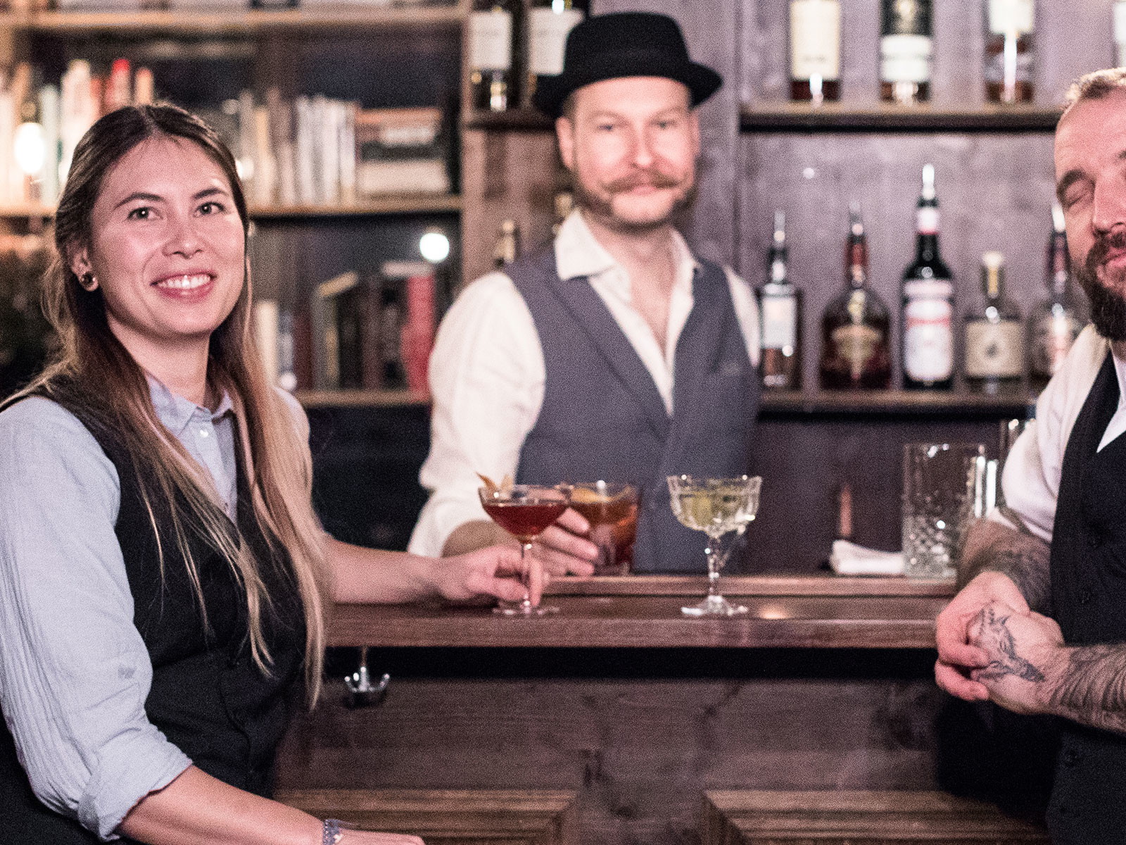 Falstaff-Barteam des Jahres: Chloé Merz, Roger Grüter und Christoph Stamm 