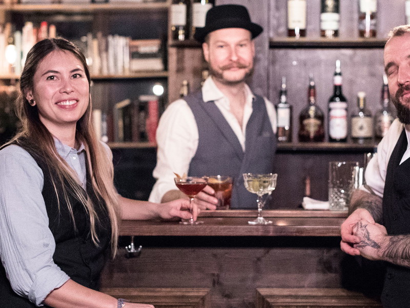 Falstaff-Barteam des Jahres: Chloé Merz, Roger Grüter und Christoph Stamm 
