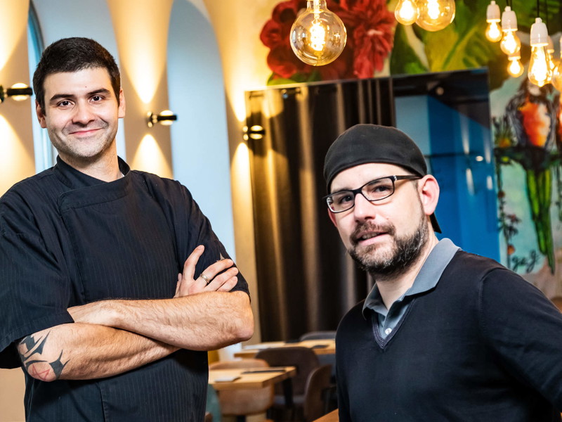 Die Gastgeber&nbsp;Tihomir Mudnić und&nbsp;Niko Frühauf.