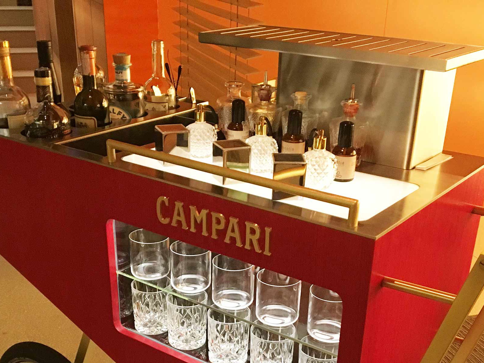 Der Negroni-Wagen hat Kult-Potenzial.