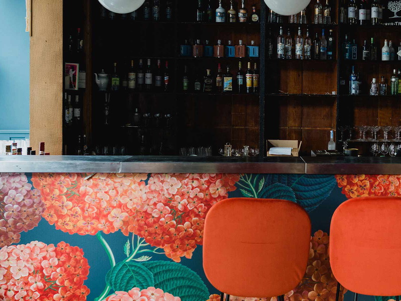 Stylishes Ambiente in der Pop-Up-Bar