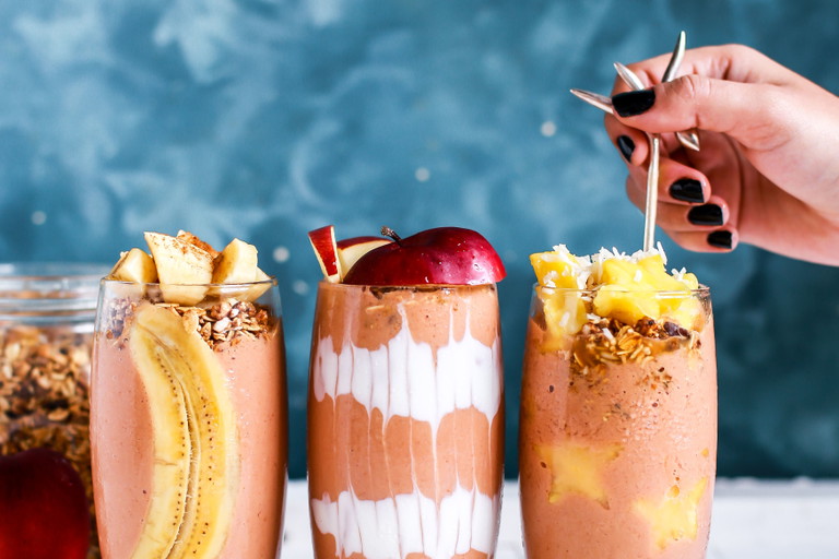 Smoothies eignen sich gut um mit Algen und Insekten zu experimentieren.