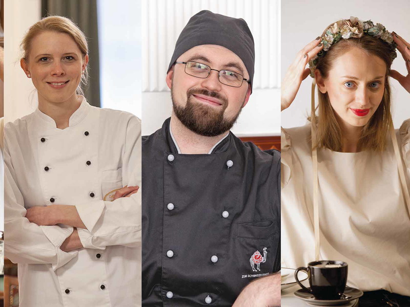 Die Wiener Zuckerbäcker: Thomas Krappl, Viola Plundrak, Leopold Schön, Julia Kilarski und Thomas Ullmann.