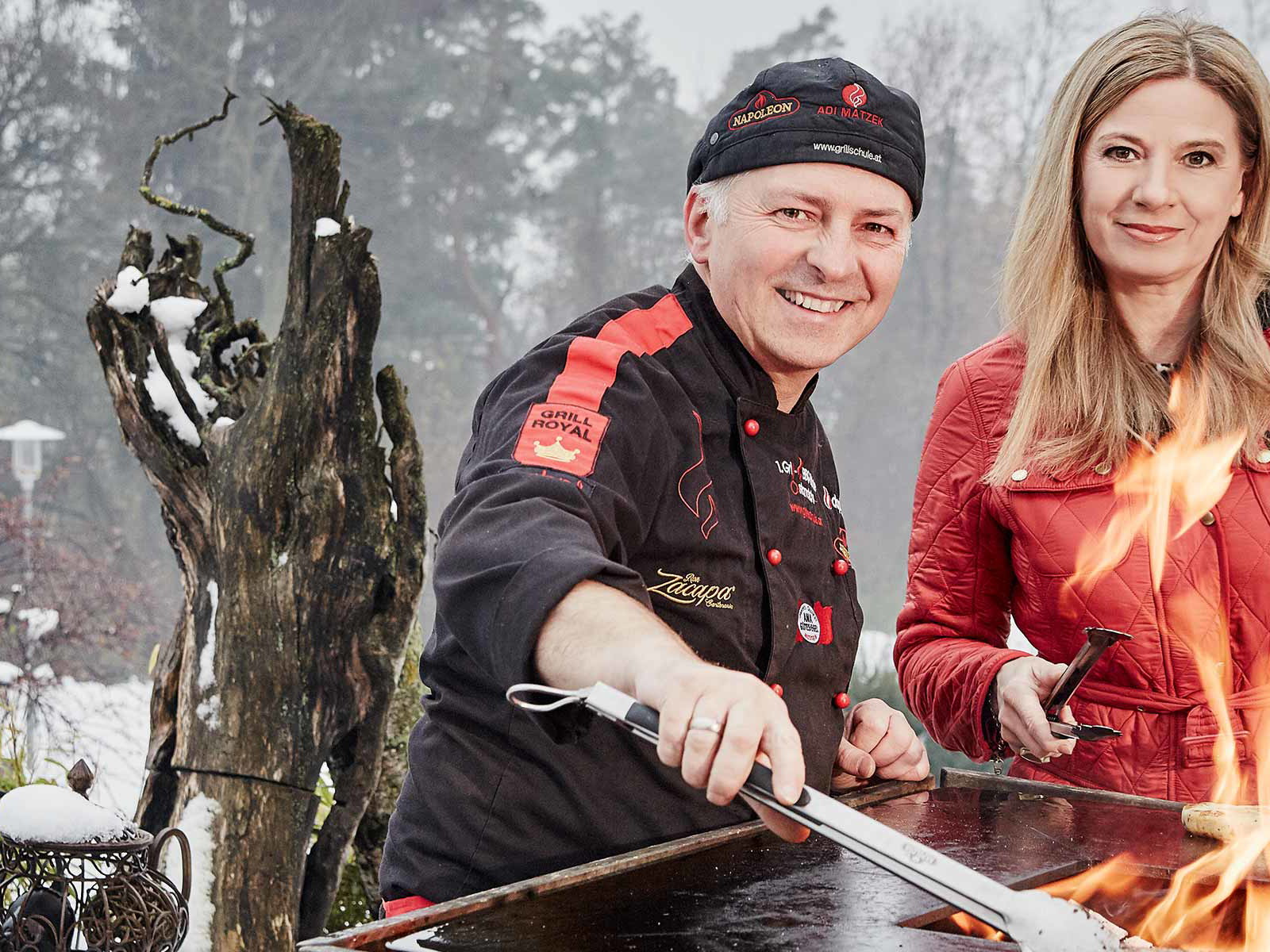 Adi Matzek und Christa Kummer beim Wintergrillen