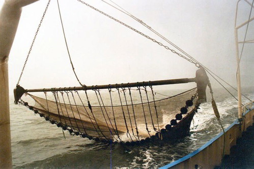 Noch auf dem Kutter werden die Krabben in Meerwasser abgekocht – das ist Vorschrift. 