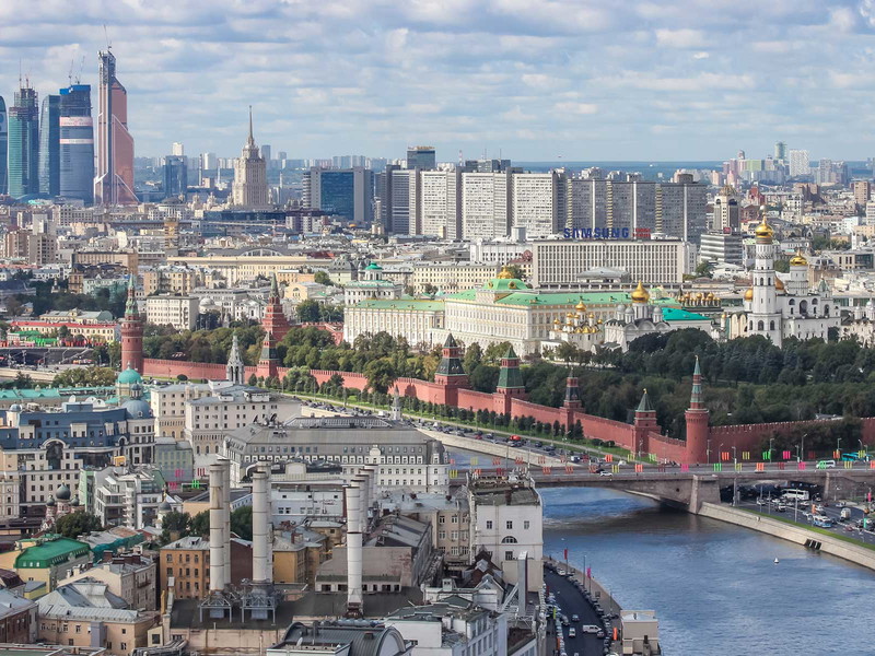Die Skyline von Moskau