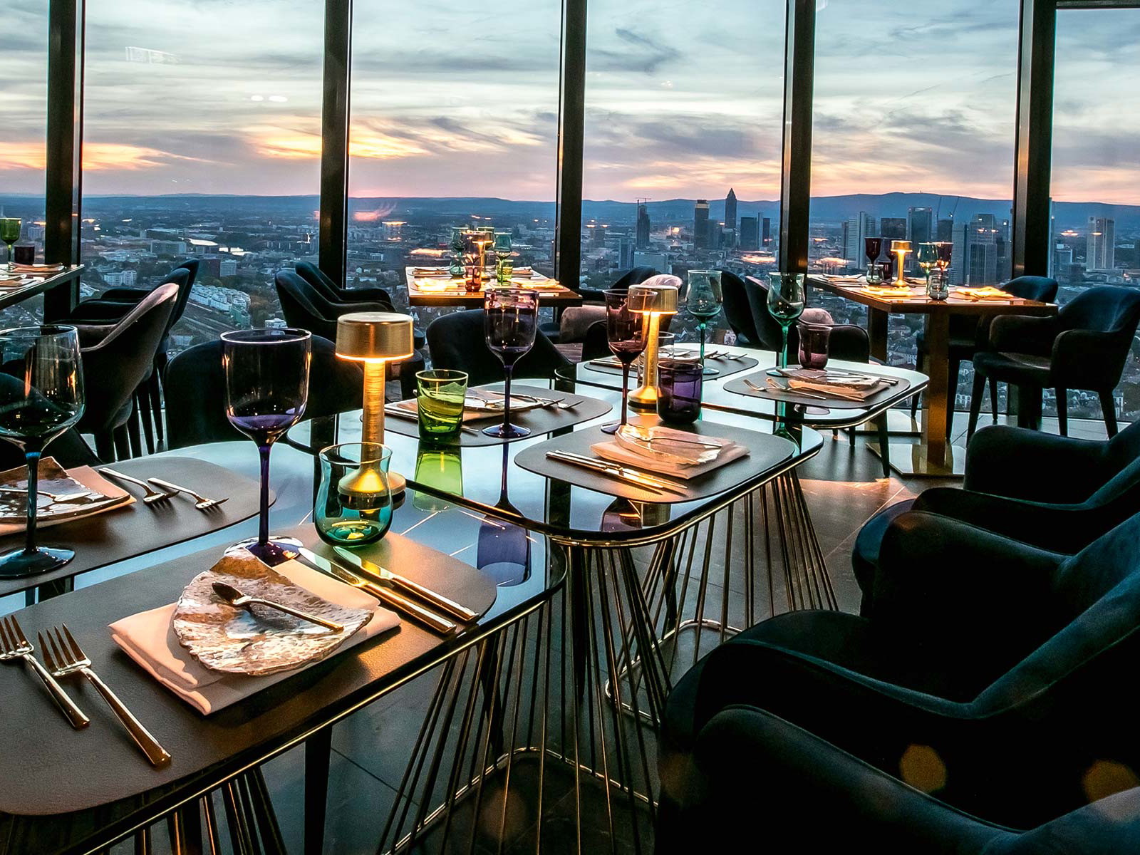 »Franziska«: moderne deutsche Küche mit Blick über Frankfurt.