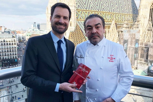 Michelin-Chef Gwendal Poullenec mit Juan Amador.