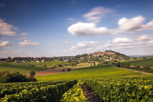 Sancerre ist eine der berühmtesten Weinregionen Frankreichs. In der Mitte der gleichnamige Ort.