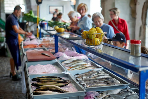 Auf dem Luzerner Wochenmarkt findet man mitunter eine grosse Auswahl an frischem Fisch. 