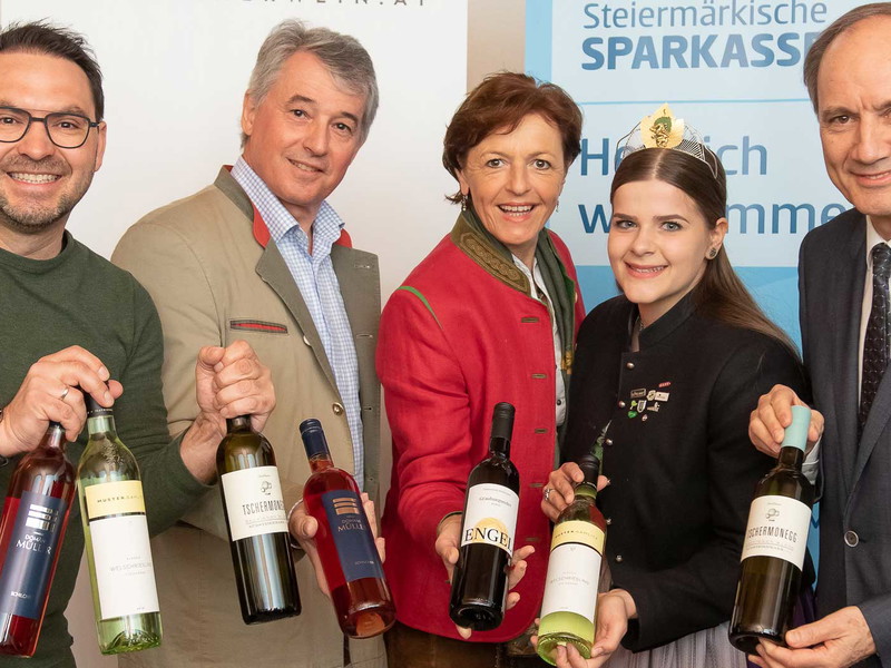 Stefan Potzinger, Werner Luttenberger, Maria Pein, Katja I. und Mag. Franz Kerber im Pressegespräch.