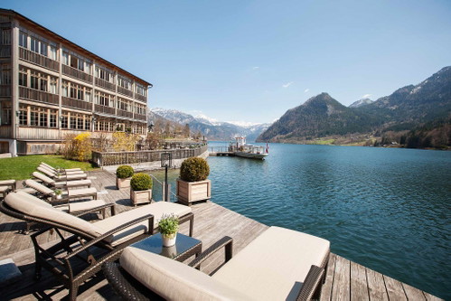 Die Liegeterrasse des »Seehotels«.