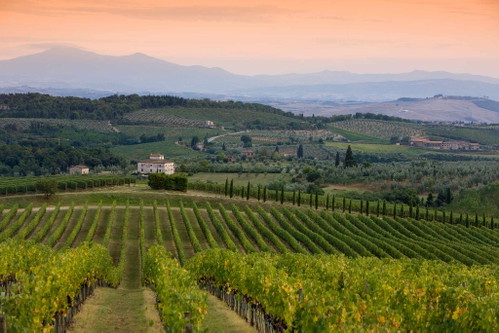 Im Süden des Chianti wird die Sicht wieder weiter.