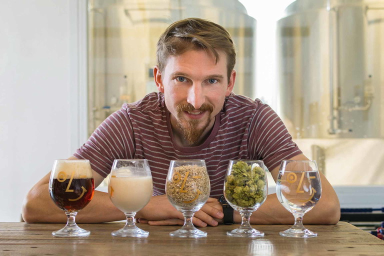 Reto Engler ist Mitgründer der Brasserie Dr. Gab‘s. Was 2001 im Keller eines Kollegen begann, ist zu einer Brauerei mit 25 Angestellen herangewachsen.
