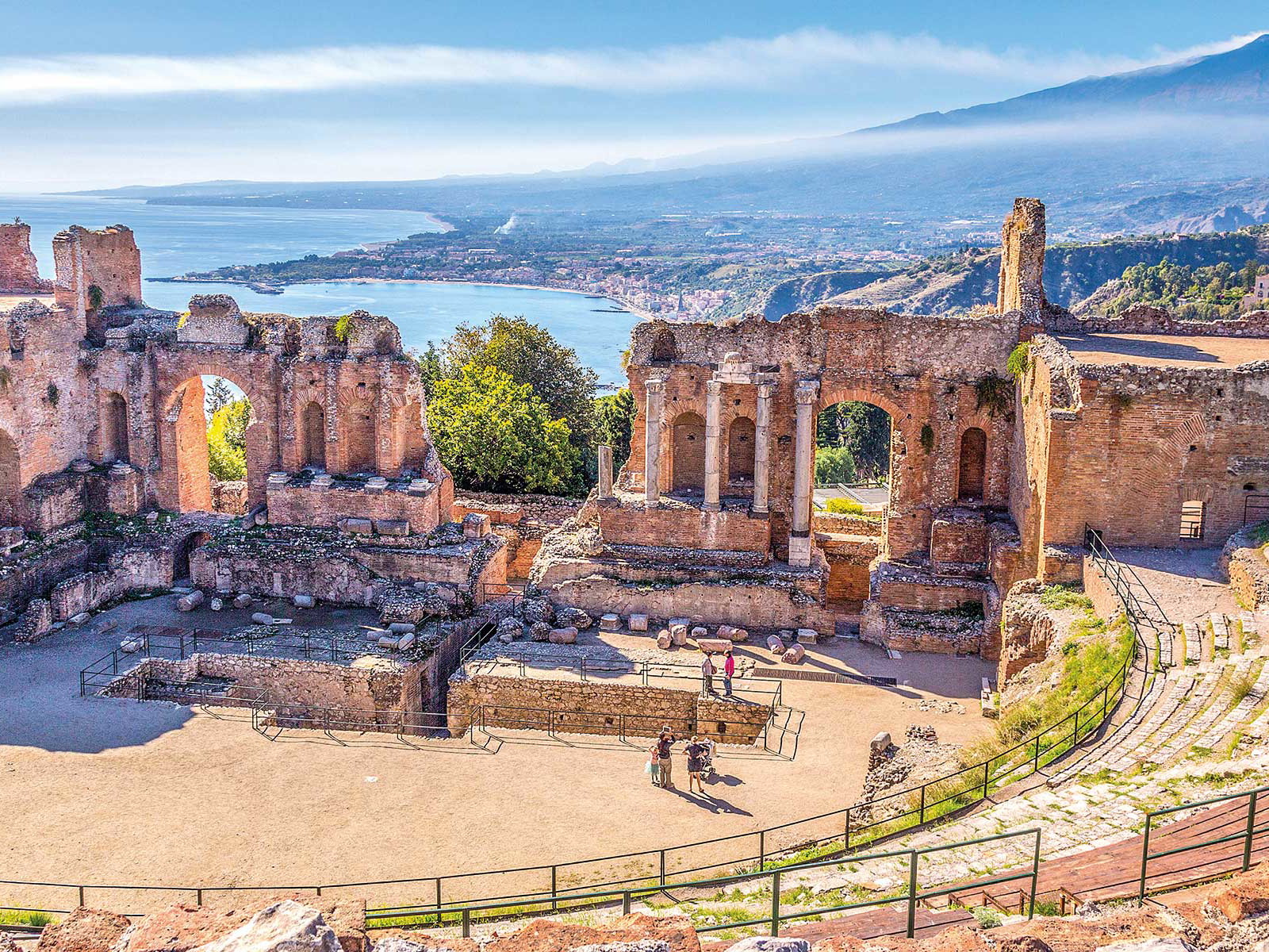 Blick auf das Teatro Antico di Taormina