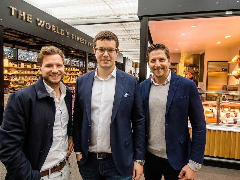 Die drei Geschäftsführer Food Explorer: Alessandro Causarano, Tobias Thüner und Sebastian Labud (v.l.)