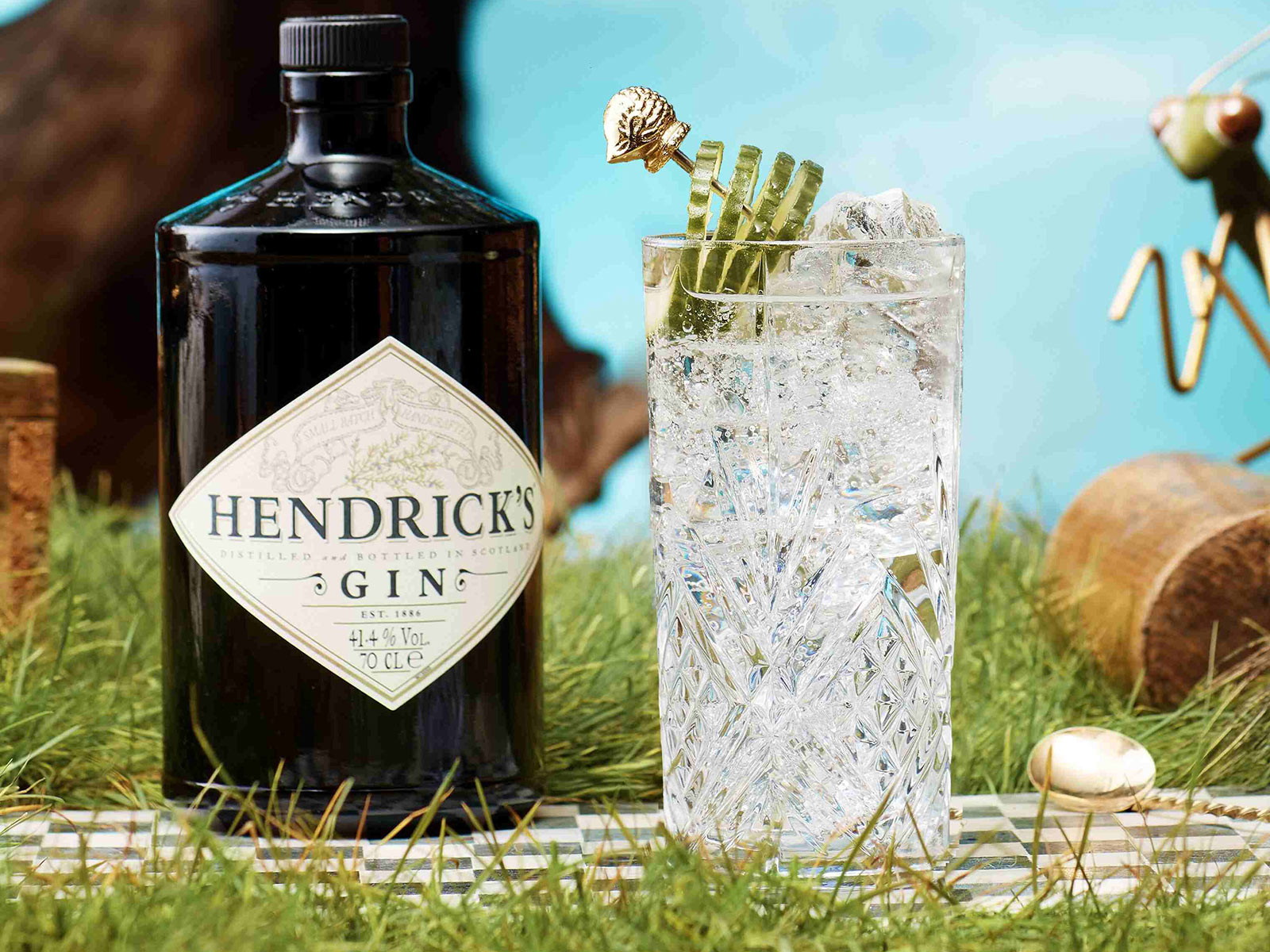 Klassisch: Hendrick's Gin &amp; Tonic stilecht mit Gurke