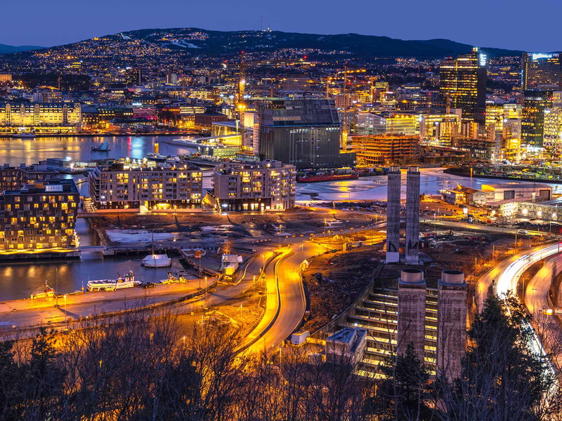 Im Viertel Bjørvika entstehen neue Hochhäuser und das neue Munch-Museum.