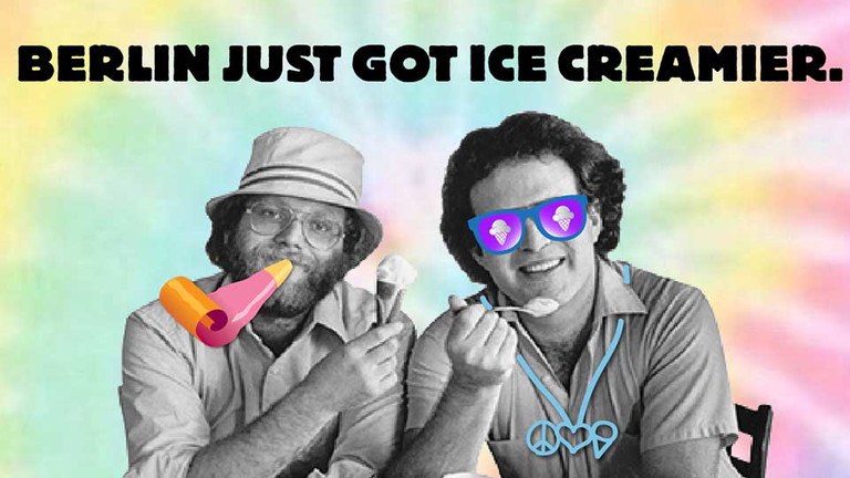 »Ben &amp; Jerry's«: Die Gründer Ben Cohen und Jerry Greenfield eröffnen einen Scoop Shop in Berlin.