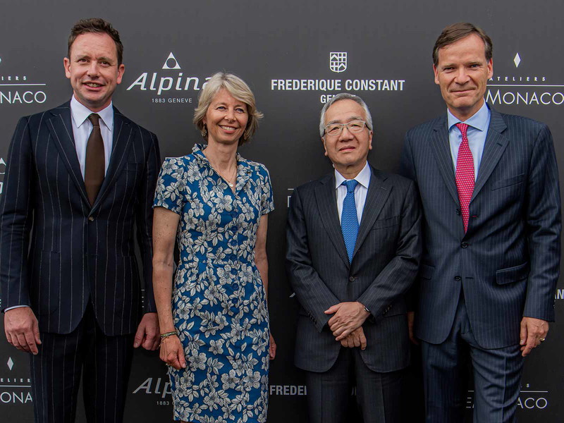 Niels Eggerding, Geschäftsführer der Frederique Constant Group, Co-Präsidentin Aletta Stas, Toshio Tokura CEO der Citizen Group und Peter Stas, Präsident der Frederique Constant Group.