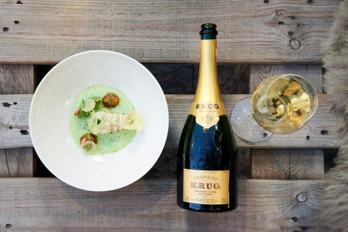 Languste / Avocado, Jalapeño, Grüner Apfel mit KRUG Grande Cuvée 166 Ème Édition