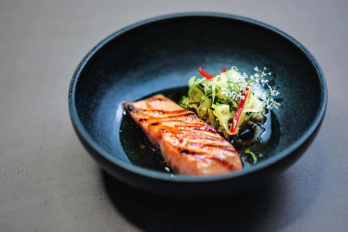 Miso marinierter Saibling.