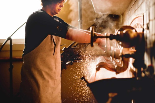 Im historischen Sudhaus der Brauerei Hofstetten wird die Würze hergestellt, der flüssige Teil der Maische.