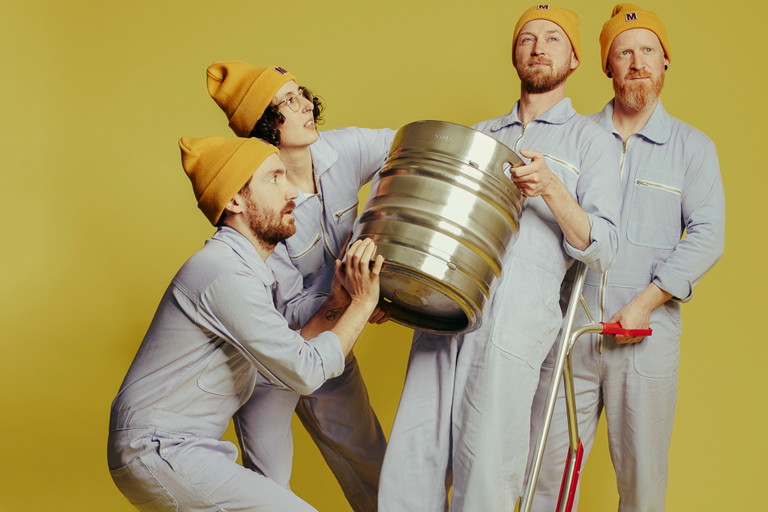 Das Motel Coffee &amp; Beer-Team: Cory Andreen (Head of Coffee), Marie Stadelmann (Creative Director), Peter Read (Head of Beer) und Travis Wilsonn (Operations Manager).