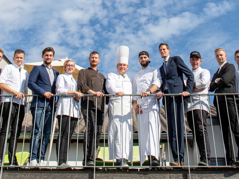 Das Team der Young Chefs in the City mit Toni Mörwald.