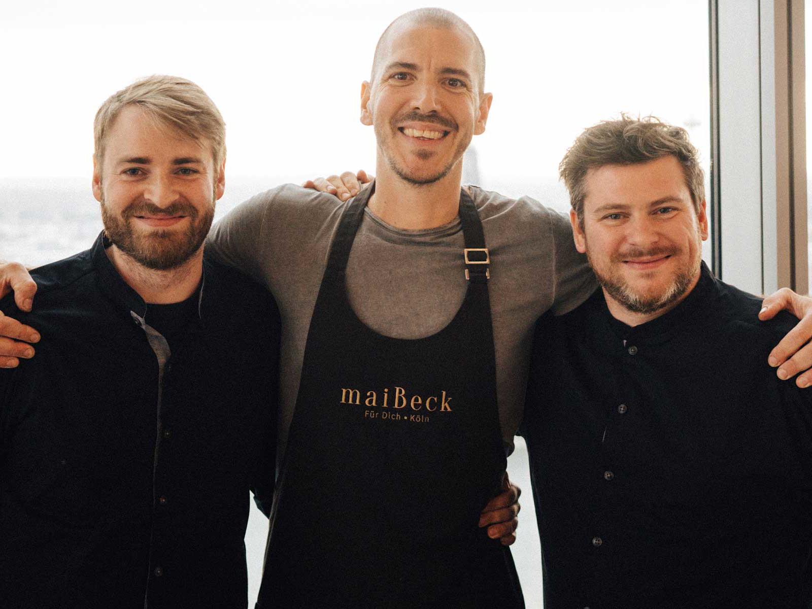 Jan Maier vom »maiBeck für dich« (Mitte) mit Erik Schmitz und Daniel Gottschlich vom »Ox&amp;Klee«.