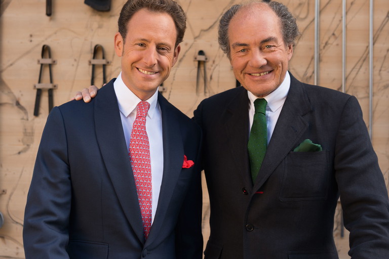 Die zehnte und elfte Generation ihrer Familie: Georg Riedel und Sohn Maximilian.