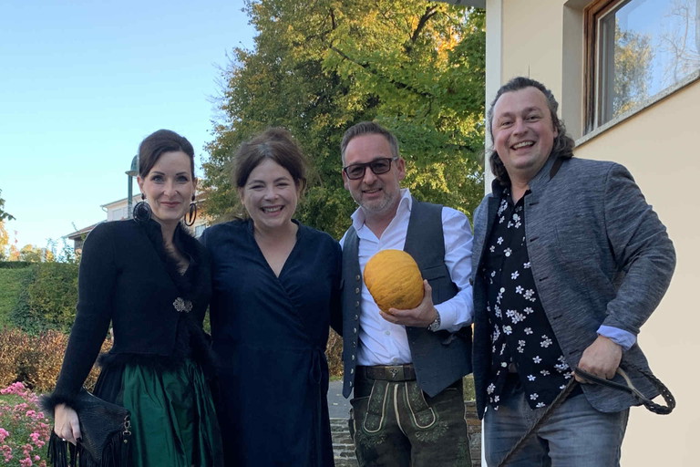 Alexandra Gorsche (Herausgeberin Falstaff PROFI), Starköchin Maria Groß, Heimo Jessenko (Geschäftsleitung&nbsp;Falstaff PROFI) und Groß' Mann Matthias Steube.