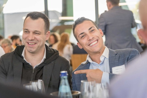 Pier-Alexis Soulière (l.), Star-Sommelier, »La Chronique«, Montreal, Canada (Sommelier of America 2018) mit Guillermo Cruz (r.), »Ambivium Restaurant, Peñafiel«, Spanien (Sommelier of Spain 2018)