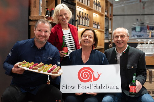 Die Gründer: Haubenkoch Andreas Döllerer,&nbsp;Alexandra Picker-Rußwurm, Ilse Fischer und Stiegl-Braumeister Christian Pöpperl.