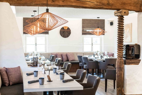Elegant-gemütliche Restaurant-Atmosphäre.