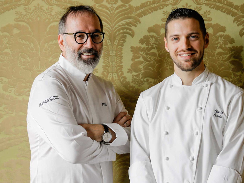 Norbert Niederkofler mit Dario Ossola, Executive Chef des »Aman Venice«