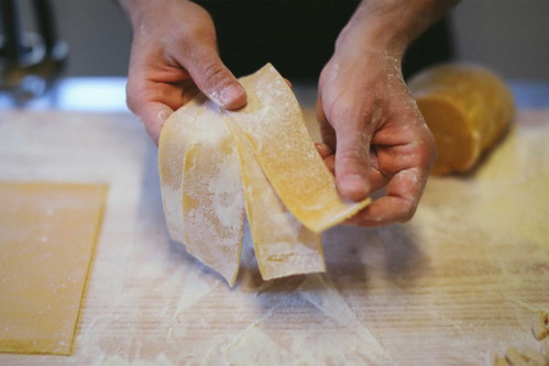 Zubereitung frischer Parpadella