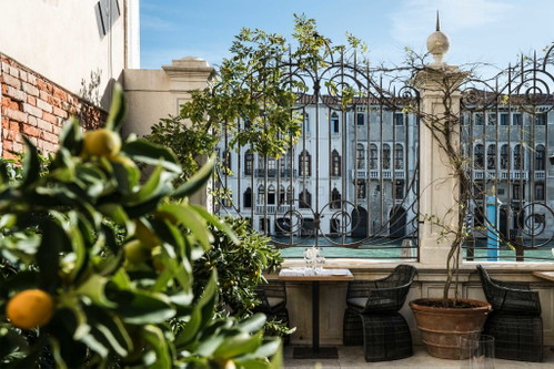 Die Garten-Terrasse des «Aman Venice»