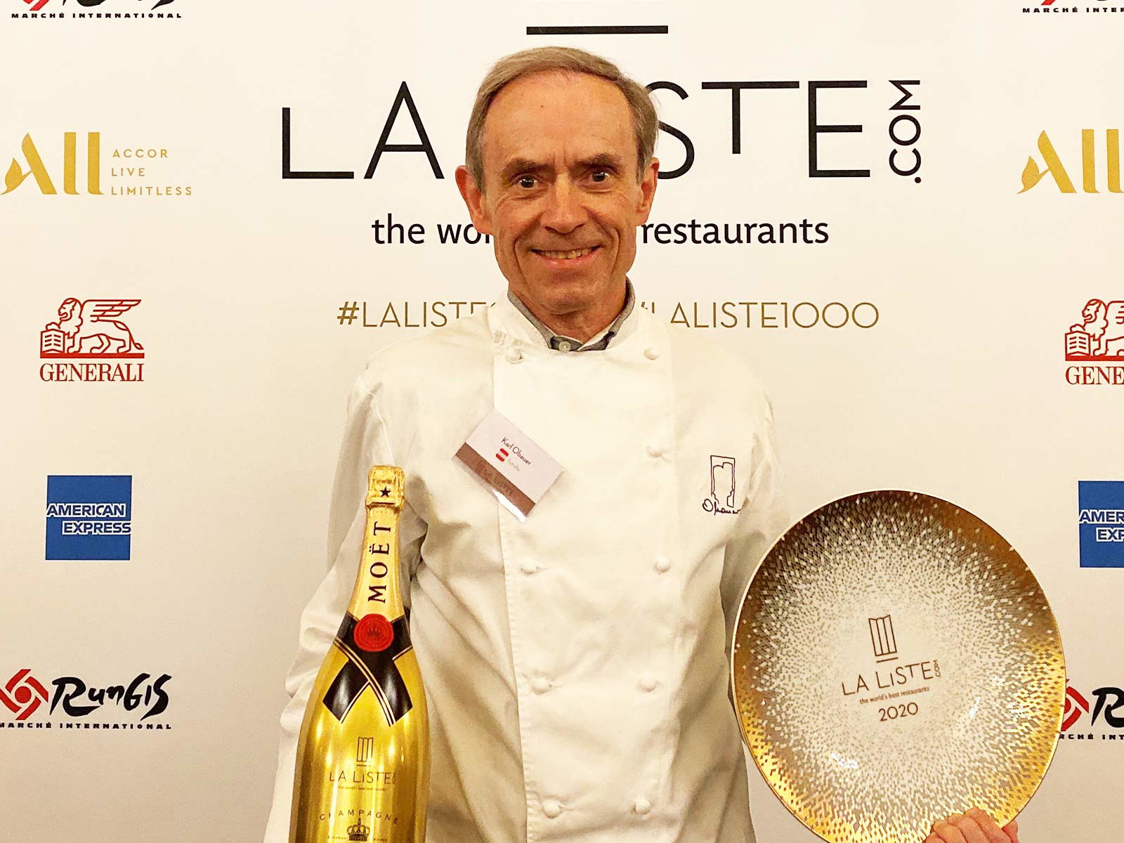 Karl Obauer bei der Preisverleihung in Paris.