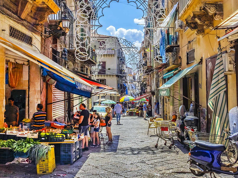 Lebensmittelverkauf in Palermo