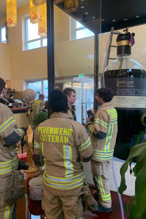 Die Feuerwehr aus Lustenau eilte zur Hilfe..