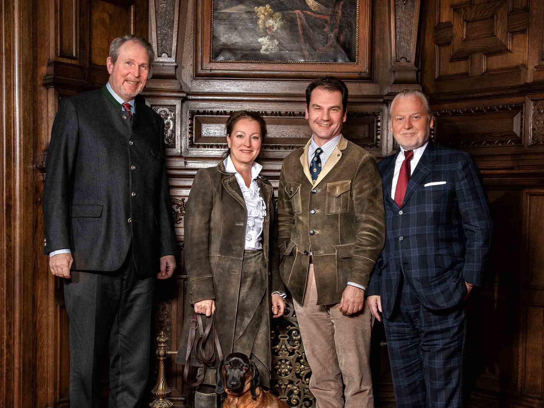 Philipp Harmer, Bettina Breiteneder und Christian Johann Springer mit Falstaff-Herausgeber Wolfgang Rosam (v.l.).