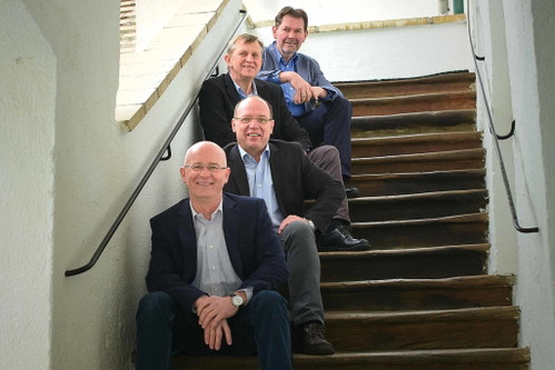 Das Weinquartett Donnerskirchen, bestehend aus&nbsp; Leo Sommer, Andi Liegenfeld, Hans Neumayer und Sepp Bayer (v. u. n. o.), wurde bereits 1996 gegründet.