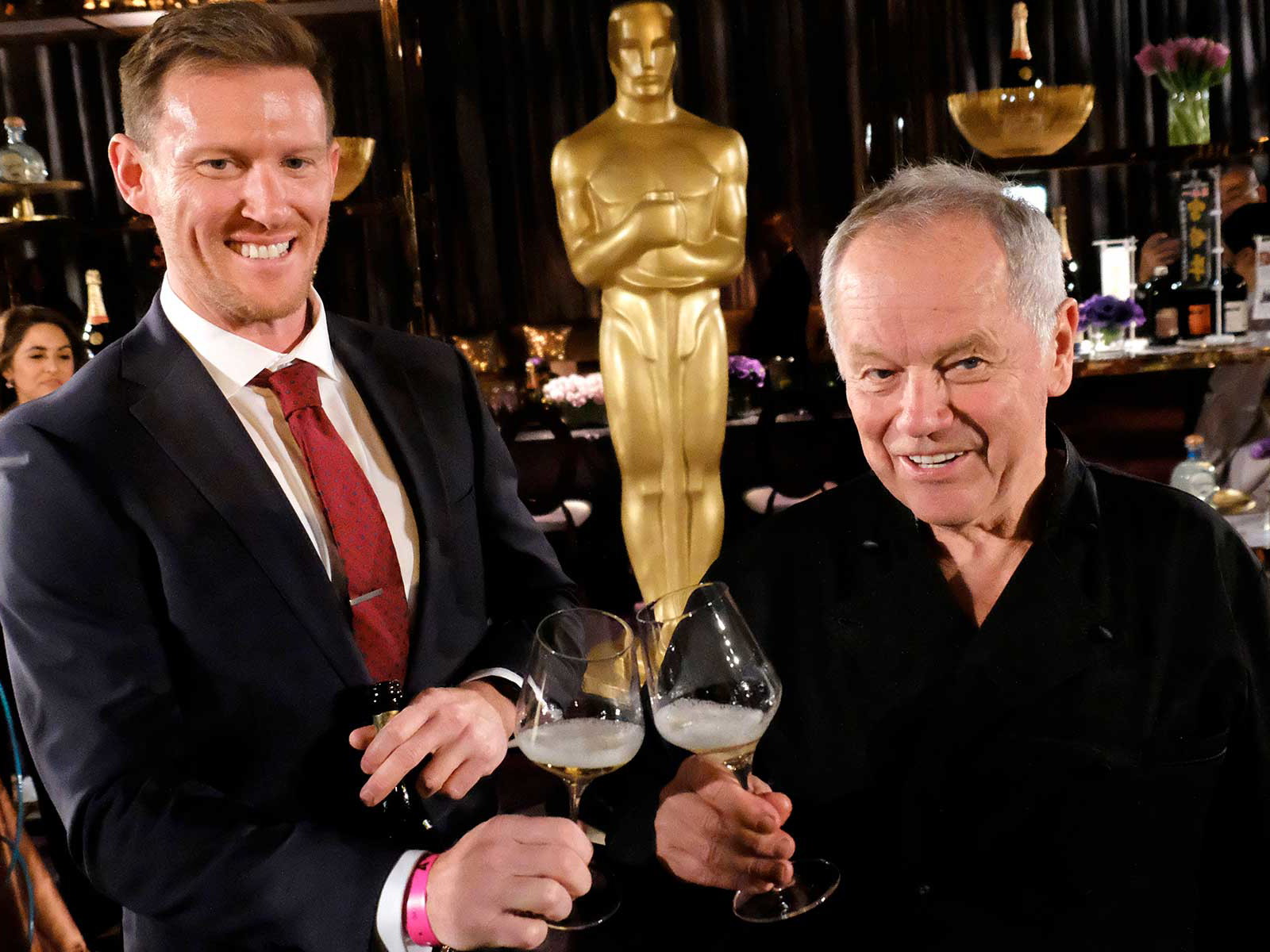 Kyle Kaplan, Brand Ambassador von Piper-Heidsiek mit Wolfgang Puck