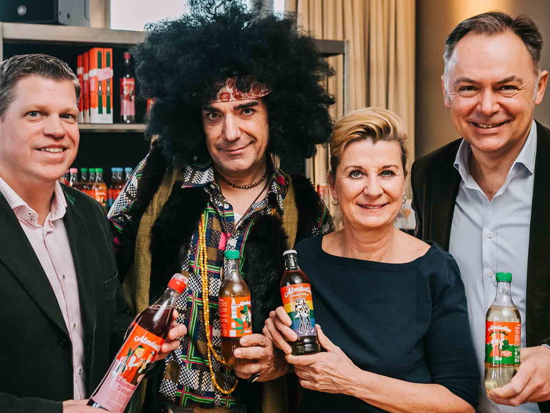 Claus Hofmann-Credner, Heribert Thomas Klein, seine Schwester Michaela Klein und Gerhard Schilling (v. l. n. r.)