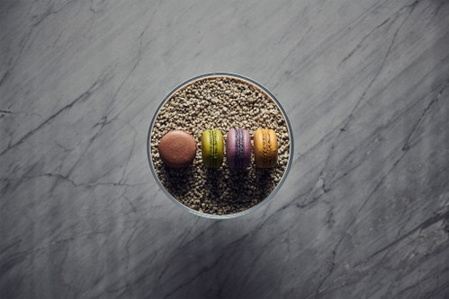 Baileys-, Pistazie-, Punsch- und Pekan Fleur de Sel-Macarons