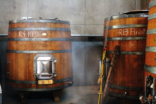 In diesen Eichencuves aus Burgund vergären die legendären Fürst-Spätburgunder.